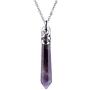 OCARLY Natural Gemstone Point Hexagonal Pendant Energy Pendulum Necklace Healing Crystal Chakra Jewelry
