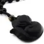 Gungneer Fox Obsidian Necklace Pendant Adjustable Cotton Chain Wisdom Talisman Fengshui Jewelry for Men Women Gungneer Fox Obsidian Necklace Pendant Adjustable Cotton Chain Wisdom Talisman Fengshui Jewelry for Men Women