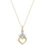 Disney Princess 14K Gold Tiara Heart Pendant with Gold Filled Chain, Official License