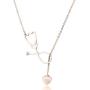 MAOFAED Nurse Necklace Heartbeat Stethoscope Lariat Necklace ECG Pendant Chokers Necklace