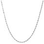 Sterling Silver Diamond Cut Rope Chain Necklace- 1.5MM-7.5MM -Made In Italy - 7''-30''