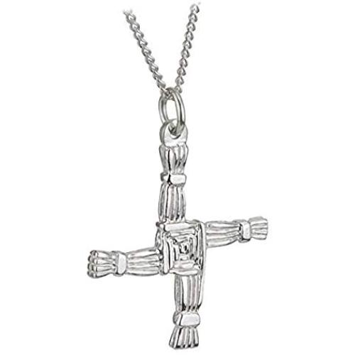 Biddy Murphy St. Brigid Cross Necklace Sterling Silver Two Sided Made in Ireland