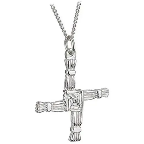 Biddy Murphy St. Brigid Cross Necklace Sterling Silver Two Sided Made in Ireland Biddy Murphy St. Brigid Cross Necklace Sterling Silver Two Sided Made in Ireland