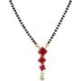 Efulgenz Fashion Jewelry Set of Indian CZ Mangalsutra Pendant Necklace Stud & Hoop Earrings