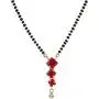 Efulgenz Fashion Jewelry Set of Indian CZ Mangalsutra Pendant Necklace Stud & Hoop Earrings
