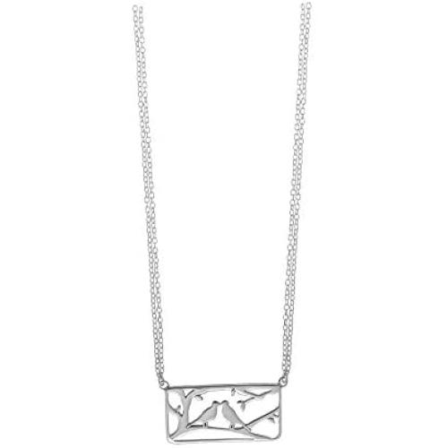 Boma Jewelry Sterling Silver Love Birds Necklace, 16 inches
