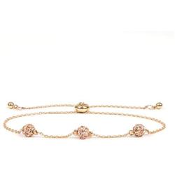 Dainty Gold CZ Bracelet 14K Gold Plated Chain Sparkly Cute Cubic Zirconia Beads Adjustable Bracelets for Women Girls