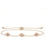 Dainty Gold CZ Bracelet 14K Gold Plated Chain Sparkly Cute Cubic Zirconia Beads Adjustable Bracelets for Women Girls