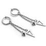 Xusamss Punk Jewelry Stainless Steel Huggie Hinged Earrings Spike Triangle Dangle Drop Earrings