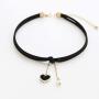 Maxforever Choker Set 2 PCS Choker Necklaces Velvet Choker Set Classic Gothic Chokers (Black/Claret Red)