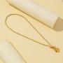 NEULRY Modern Heart Shaped Necklace Paperclip Link Chain 18K Gold Plated Handmade for Women and Girl Gifts