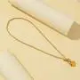 NEULRY Modern Heart Shaped Necklace Paperclip Link Chain 18K Gold Plated Handmade for Women and Girl Gifts