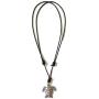 Moose546 Sea Turtle Lucky Pendant with Black Adjustable Cord Necklace for Boho Unisex Jewelry DCN-033