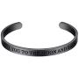 PROSTEEL 316L Stainless Steel Inspirational Bracelet for Men Women, Black/18K Real Gold Plated Cuff Bracelet, Friendship Jewelry, Fit Wrist 5.5'' to 8.1'' (Adjustable), Come Gift Box