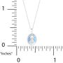 Disney Frozen Silver Plated Teardrop Pendant, 18'' Chain