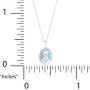 Disney Frozen Silver Plated Teardrop Pendant, 18'' Chain Disney Frozen Silver Plated Teardrop Pendant, 18'' Chain