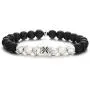 12 Constellations Anxiety Black White Bracelets For Women, Distance Friendship Men Pride Bracelets For Kids Yin Yang Lucky Blessing Beaded Couples Bracelet Bangle Wristband For teen girls Jewelry