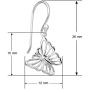 Big Apple Hoops - Mothers Day Sterling Silver Filigree Butterfly Dangle Earrings Available in Silver, Gold or Rose Finishing