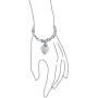 Bling Jewelry Personalized Engrave Solid Heart Shape Charm Tag Bracelet for Women Teen 7.5 8 Inch 925 Sterling Silver Heavy Rolo Chain