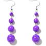 Shop LC Purple Howlite Beads Black Oxidized Silvertone Dangle Drop Earrings Necklace Prom Jewelry Sets Mothers Day Gifts for Women Size 18''