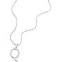 COOLSTEELANDBEYOND Womens Mens Large Steel Name Initial Alphabet Letter A-Z Pendant Necklace, 23.6 inches Ball Chain