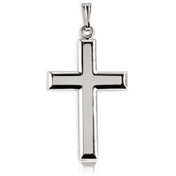 Heartland Classic High Polish Cross Sterling Silver Pendant for Men USA Made