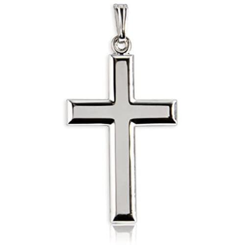Heartland Classic High Polish Cross Sterling Silver Pendant for Men USA Made