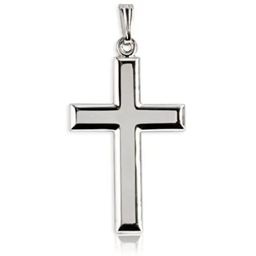 Heartland Classic High Polish Cross Sterling Silver Pendant for Men USA Made Heartland Classic High Polish Cross Sterling Silver Pendant for Men USA Made