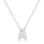 Jewlpire Initial Necklaces Letter Necklaces for Women Girl 925 Sterling Silver Necklace Cubic Zirconia Hypoallergenic Simulated Diamond Personalized Dainty-S