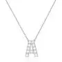 Jewlpire Initial Necklaces Letter Necklaces for Women Girl 925 Sterling Silver Necklace Cubic Zirconia Hypoallergenic Simulated Diamond Personalized Dainty-S