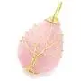 Top Plaza Natural Healing Crystals Rose Quartz Teardrop Gemstone Necklace Tree of Life Gold Copper Wire Wrapped Pendant Necklaces Reiki Quartz Jewelry for Womens Top Plaza Natural Healing Crystals Rose Quartz Teardrop Gemstone Necklace Tree of Life Gold Copper Wire Wrapped Pendant Necklaces Reiki Quartz Jewelry for Womens