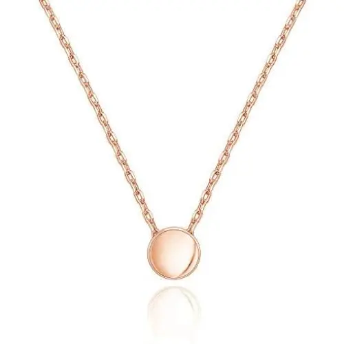 PAVOI 14K Gold Plated Sterling Silver Dot Pendant | Layered Necklaces | Gold Necklaces for Women | 18'' Length with a 2'' Extension