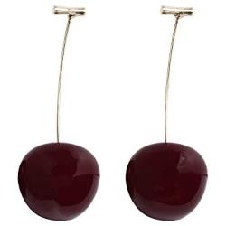3D Cherry Dangle Earrings vivid Fruit Sweet Jewelry for Women Girls