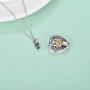 ROMANTIC WORK Angel Cremation Mother Daughter Urn Necklace for Ashes Sterling Silver Keepsake Pendant Memory Jewelry Gift for Women