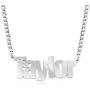 MyNameNecklace Large Custom Name Necklace with Groumet Chain Pendant Personalized Inscription Customization Gift for Wife Girlfriend Women Jewelry