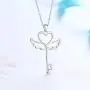 Besilver Triple Heart Necklace for Women Girls Antler/Butterfly/Crystal Iced Out Love Heart Jewelry Gifts for Christmas Day/Valentine Day/Birthday