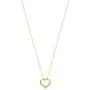 14k Solid Gold 0,02 ct Diamond Heart Chain Pendant Necklace, Surprise Fine Jewellery for Women, 18 Inch