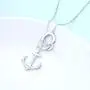 S925 Sterling Silver Anchor and Rope Nautical Necklace Adjustable Lariat Anchor Y Necklace for Women Jewelry Gifts