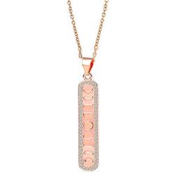 KUIYAI Moon Phase Pendant Necklace with Rhinestone Astronomy Lunar Necklace Crescent Moon Jewelry