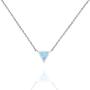 PAVOI 14K Gold Plated Triangle Created Opal Necklace | Opal Necklaces for Women