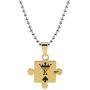 Ckysee Couples Necklace - Love Necklace For Couples, Women Men, Girlfiend And Boyfriend Matching Necklaces Stainless Steel King & Queen Relationship Necklaces K & Q Puzzle Pendant 1 Pairs