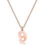 ENSIANTH Lucky Number Necklace Stainless Steel Pendant Necklace Birthday Gift Rose Gold Necklace Number 0-9