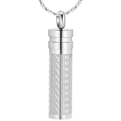 constantlife Cremation Jewelry for Ashes Openable Pill Case Urn Necklace Keepsake Perfume Memorial Pendant Locket Charm Accessories