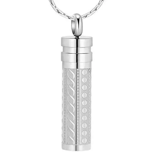 constantlife Cremation Jewelry for Ashes Openable Pill Case Urn Necklace Keepsake Perfume Memorial Pendant Locket Charm Accessories