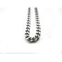 TRUSUPER Jewelry 3.5mm Titanium Steel Mens Beveled Curb Link Chain Silver Necklace, 18'',20'',22'',24'',26'',28'',30