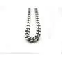 TRUSUPER Jewelry 3.5mm Titanium Steel Mens Beveled Curb Link Chain Silver Necklace, 18'',20'',22'',24'',26'',28'',30