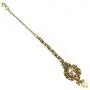 MUCH-MORE Sleek Design Gold Plated Maang Tikka for Girls & Kids & Women