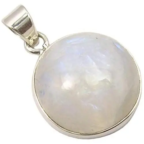 SilverStarJewel 925 Pure Sterling Silver Real Blue Rainbow Moonstone Pendant 1.1'' 5.6 Grams SilverStarJewel 925 Pure Sterling Silver Real Blue Rainbow Moonstone Pendant 1.1'' 5.6 Grams