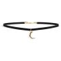 Vintage Sun Moon Star Necklace Choker Black Velvet Flocking Crescent Pentagram Necklace Collar Jewelry for Women Girls