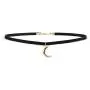 Vintage Sun Moon Star Necklace Choker Black Velvet Flocking Crescent Pentagram Necklace Collar Jewelry for Women Girls